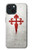 W3200 Order of Santiago Cross of Saint James Hard Case and Leather Flip Case For iPhone 15