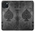 W3446 Black Ace Spade Hard Case and Leather Flip Case For iPhone 15