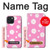 W3500 Pink Floral Pattern Hard Case and Leather Flip Case For iPhone 15