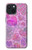 W3710 Pink Love Heart Hard Case and Leather Flip Case For iPhone 15