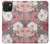 W3716 Rose Floral Pattern Hard Case and Leather Flip Case For iPhone 15