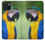 W3888 Macaw Face Bird Hard Case and Leather Flip Case For iPhone 15