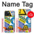 W3960 Safety Signs Sticker Collage Hard Case and Leather Flip Case For iPhone 15