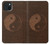 W0825 Taoism Yin Yang Hard Case and Leather Flip Case For iPhone 15 Plus