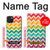 W2362 Rainbow Colorful Shavron Zig Zag Pattern Hard Case and Leather Flip Case For iPhone 15 Plus