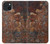 W2714 Rust Steel Texture Graphic Printed Hard Case and Leather Flip Case For iPhone 15 Plus