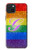 W2899 Rainbow LGBT Gay Pride Flag Hard Case and Leather Flip Case For iPhone 15 Plus