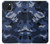 W2959 Navy Blue Camo Camouflage Hard Case and Leather Flip Case For iPhone 15 Plus