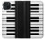 W3078 Black and White Piano Keyboard Hard Case and Leather Flip Case For iPhone 15 Plus