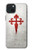 W3200 Order of Santiago Cross of Saint James Hard Case and Leather Flip Case For iPhone 15 Plus