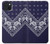 W3357 Navy Blue Bandana Pattern Hard Case and Leather Flip Case For iPhone 15 Plus