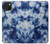 W3439 Fabric Indigo Tie Dye Hard Case and Leather Flip Case For iPhone 15 Plus