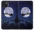 W3508 Xmas Santa Moon Hard Case and Leather Flip Case For iPhone 15 Plus