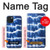 W3671 Blue Tie Dye Hard Case and Leather Flip Case For iPhone 15 Plus