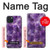 W3713 Purple Quartz Amethyst Graphic Printed Hard Case and Leather Flip Case For iPhone 15 Plus