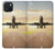 W3837 Airplane Take off Sunrise Hard Case and Leather Flip Case For iPhone 15 Plus