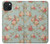 W3910 Vintage Rose Hard Case and Leather Flip Case For iPhone 15 Plus