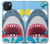 W3947 Shark Helicopter Cartoon Hard Case and Leather Flip Case For iPhone 15 Plus