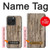 W0600 Wood Graphic Printed Hard Case and Leather Flip Case For iPhone 15 Pro