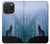 W0935 Wolf Howling in Forest Hard Case and Leather Flip Case For iPhone 15 Pro