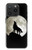 W1981 Wolf Howling at The Moon Hard Case and Leather Flip Case For iPhone 15 Pro