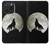 W1981 Wolf Howling at The Moon Hard Case and Leather Flip Case For iPhone 15 Pro