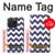 W2345 Navy Blue Shavron Zig Zag Pattern Hard Case and Leather Flip Case For iPhone 15 Pro