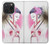 W2579 Japanese Traditional Geisha Kimono Hard Case and Leather Flip Case For iPhone 15 Pro