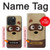 W2825 Cute Cartoon Raccoon Hard Case and Leather Flip Case For iPhone 15 Pro