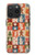 W2854 Cute Xmas Pattern Hard Case and Leather Flip Case For iPhone 15 Pro