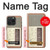 W3165 FM AM Wooden Receiver Graphic Hard Case and Leather Flip Case For iPhone 15 Pro