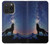 W3555 Wolf Howling Million Star Hard Case and Leather Flip Case For iPhone 15 Pro