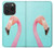 W3708 Pink Flamingo Hard Case and Leather Flip Case For iPhone 15 Pro