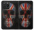 W3848 United Kingdom Flag Skull Hard Case and Leather Flip Case For iPhone 15 Pro