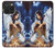 W0147 Grim Wolf Indian Girl Hard Case and Leather Flip Case For iPhone 15 Pro Max