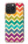 W2362 Rainbow Colorful Shavron Zig Zag Pattern Hard Case and Leather Flip Case For iPhone 15 Pro Max