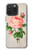 W3079 Vintage Pink Rose Hard Case and Leather Flip Case For iPhone 15 Pro Max