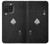 W3152 Black Ace of Spade Hard Case and Leather Flip Case For iPhone 15 Pro Max
