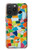 W3391 Abstract Art Mosaic Tiles Graphic Hard Case and Leather Flip Case For iPhone 15 Pro Max