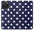 W3533 Blue Polka Dot Hard Case and Leather Flip Case For iPhone 15 Pro Max