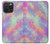 W3706 Pastel Rainbow Galaxy Pink Sky Hard Case and Leather Flip Case For iPhone 15 Pro Max