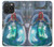 W3912 Cute Little Mermaid Aqua Spa Hard Case and Leather Flip Case For iPhone 15 Pro Max