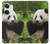 W1073 Panda Enjoy Eating Hard Case and Leather Flip Case For OnePlus Nord 3