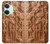 W1307 Fish Wood Carving Graphic Printed Hard Case and Leather Flip Case For OnePlus Nord 3