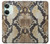 W2703 Snake Skin Texture Graphic Printed Hard Case and Leather Flip Case For OnePlus Nord 3