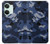 W2959 Navy Blue Camo Camouflage Hard Case and Leather Flip Case For OnePlus Nord 3