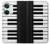 W3078 Black and White Piano Keyboard Hard Case and Leather Flip Case For OnePlus Nord 3