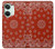 W3355 Bandana Red Pattern Hard Case and Leather Flip Case For OnePlus Nord 3