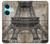 W3416 Eiffel Tower Blueprint Hard Case and Leather Flip Case For OnePlus Nord CE3