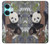 W3793 Cute Baby Panda Snow Painting Hard Case and Leather Flip Case For OnePlus Nord CE3